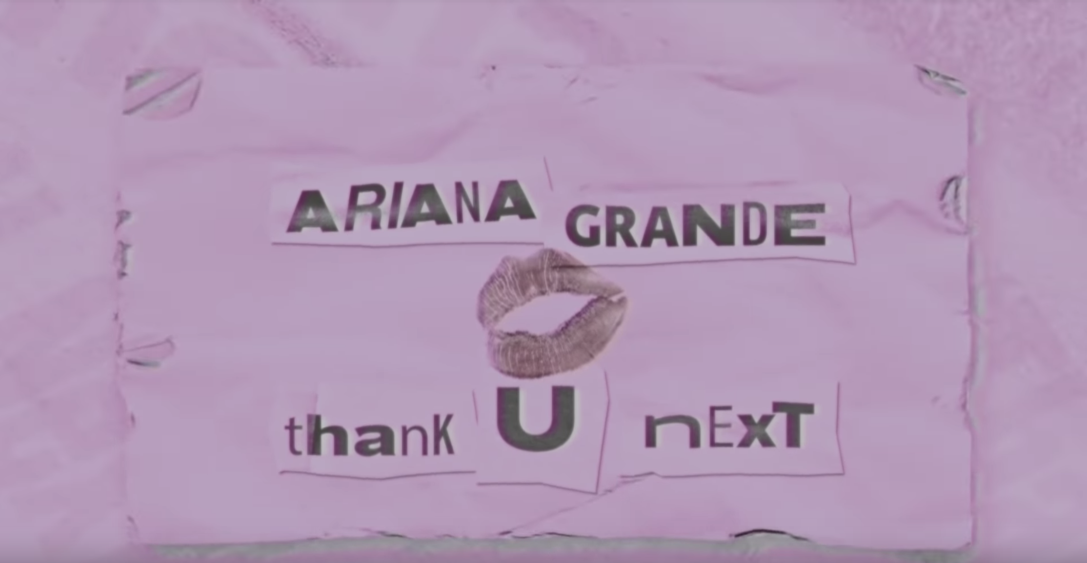 Ariana Grande Thank U Next Lyric Video Fonts In Use