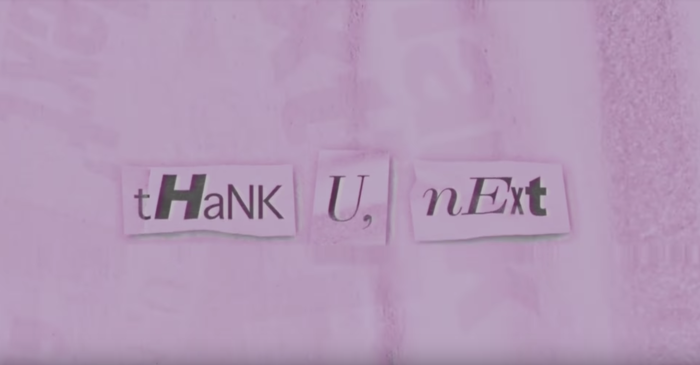 Ariana Grande, “thank u, next” lyric video - Fonts In Use