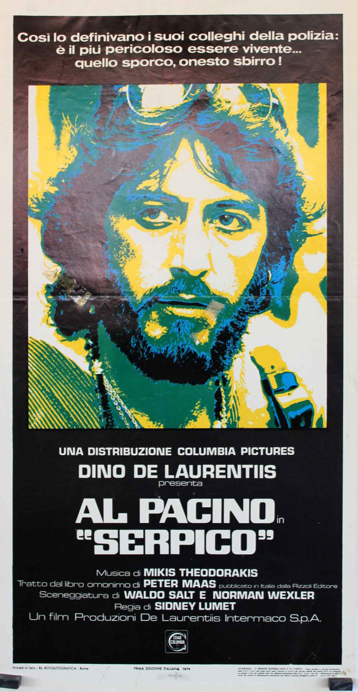 The Italian movie poster maintains the typographic choices made for the US original, but adds another (extended) style of Eurostile.