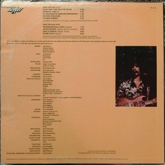 Frank Zappa – Apostrophe (’)  album art 2