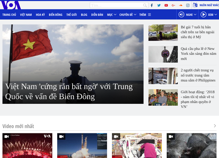 Vietnamese website, with typography using Open Sans & Tinos