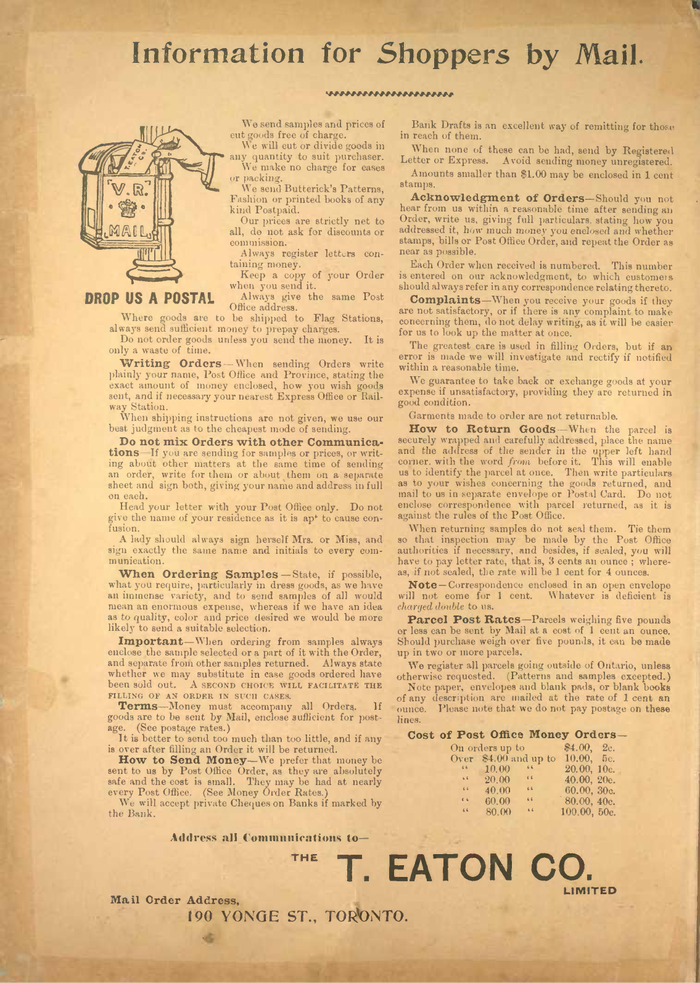 Eaton’s Spring and Summer Catalogue No. 27 2