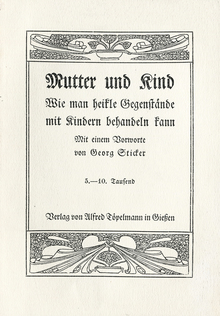 <cite>Mutter und Kind</cite> title page