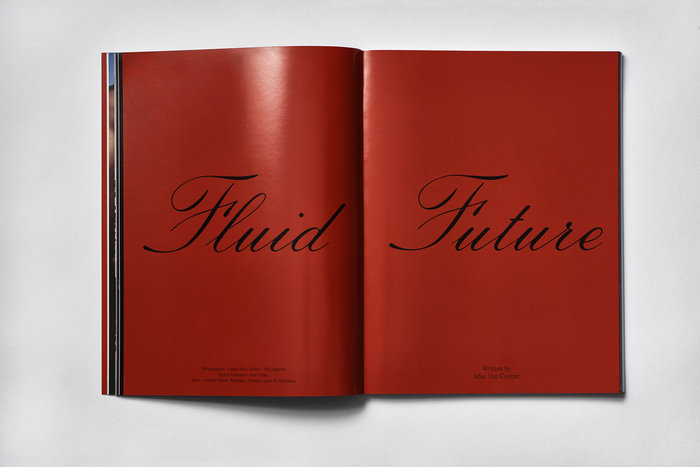 Fluid Future, set in Sackers Italian Script.