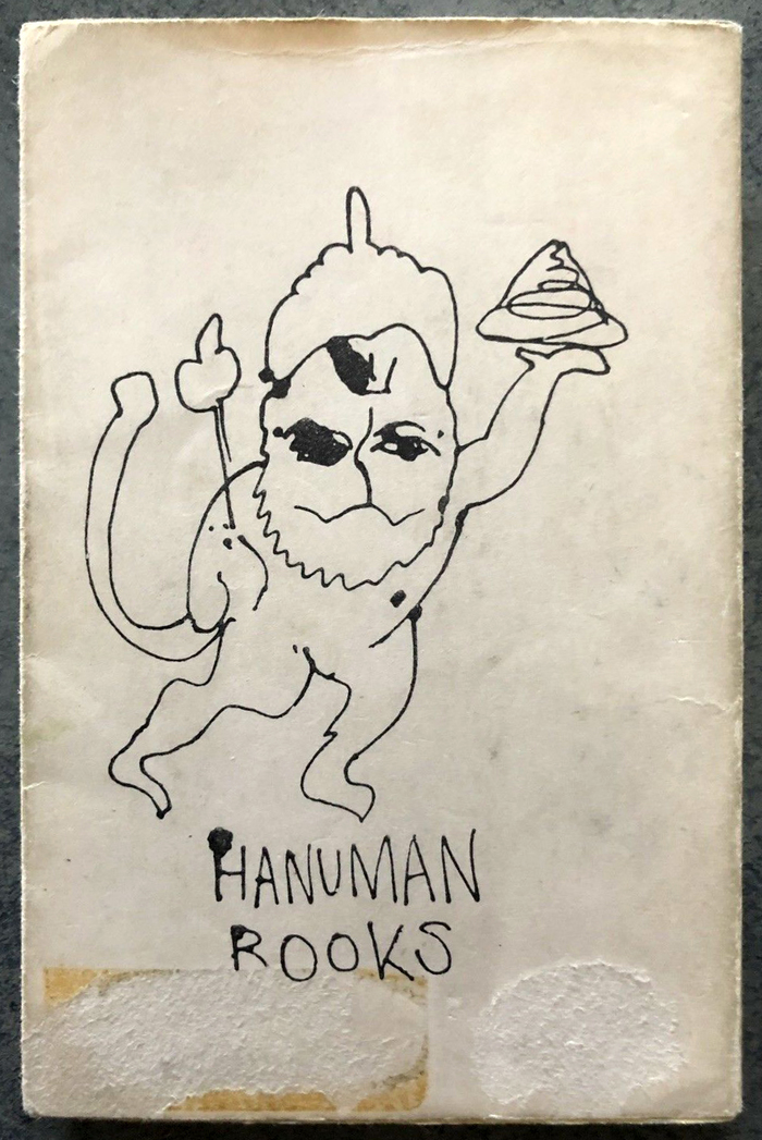 The Hanuman Books logo was drawn by Francesco Clemente. The monkey-like deity appears on the back of each volume.