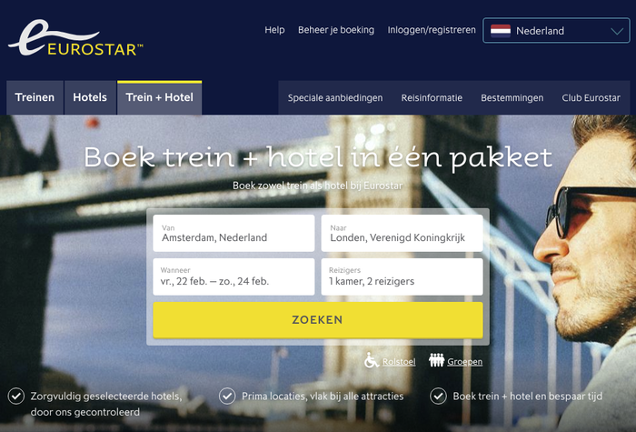 Dutch version of the website