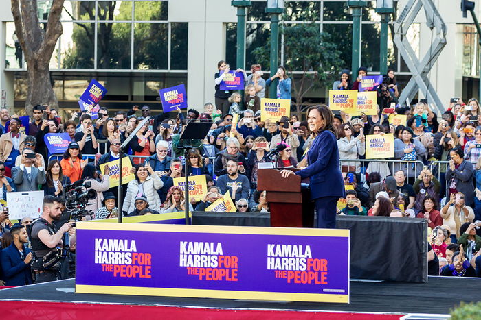 Senator Kamala Harris at her campaign launch in Oakland, California, January 27, 2019.