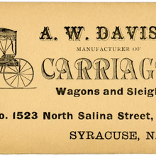 A.W. Davis business card