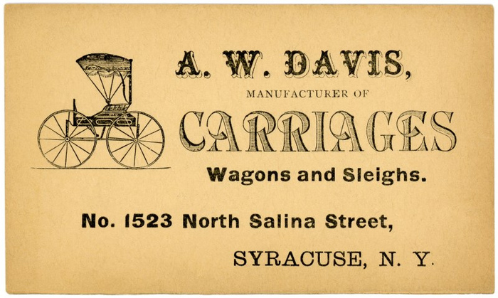 A.W. Davis business card