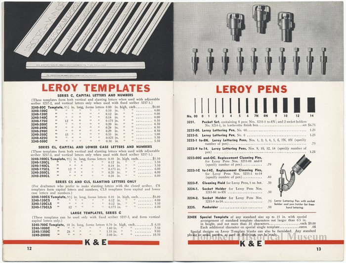 Leroy Lettering Sets Catalog (1939) 5