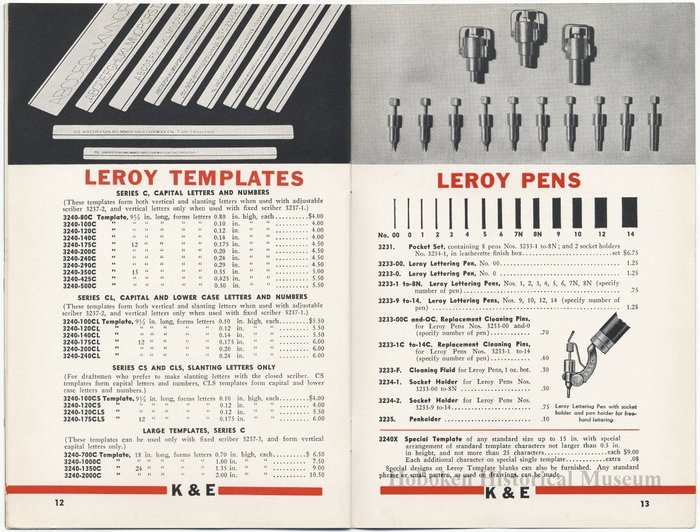 Leroy Lettering Sets Catalog (1939) - Fonts In Use