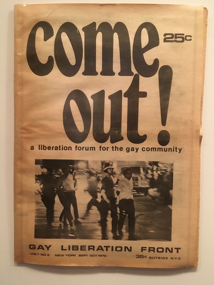 Come Out! Vol. 1 No. 5, 1970 1