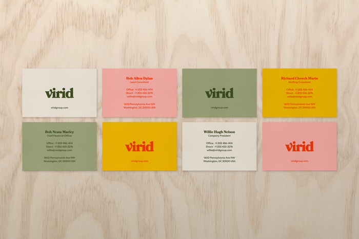 Virid's business cards