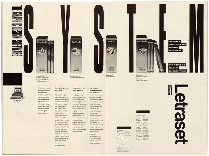 Letraset ad: “The Graphic Design Software System” 1