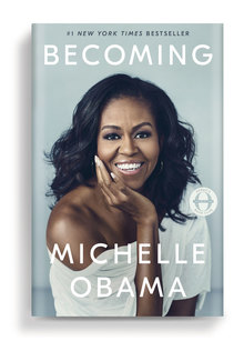 <cite>Becoming</cite> by Michelle Obama book cover