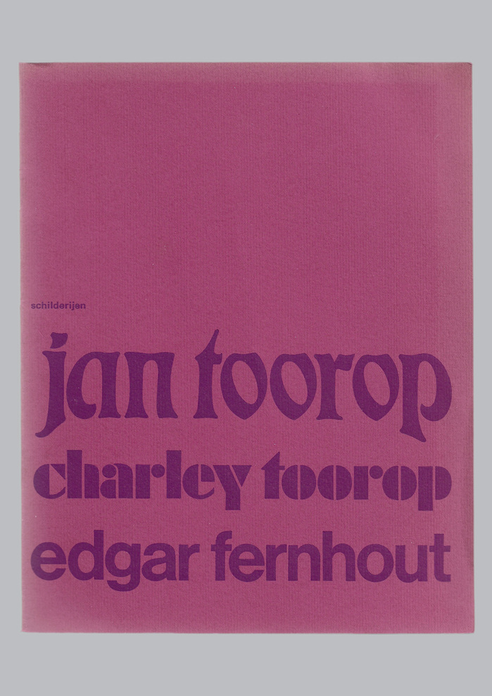 Jan Toorop, Charley Toorop & Edgar Fernhout exhibition catalog 1