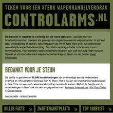 Controlarms.nl activist website
