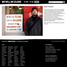 We Will Be Close website