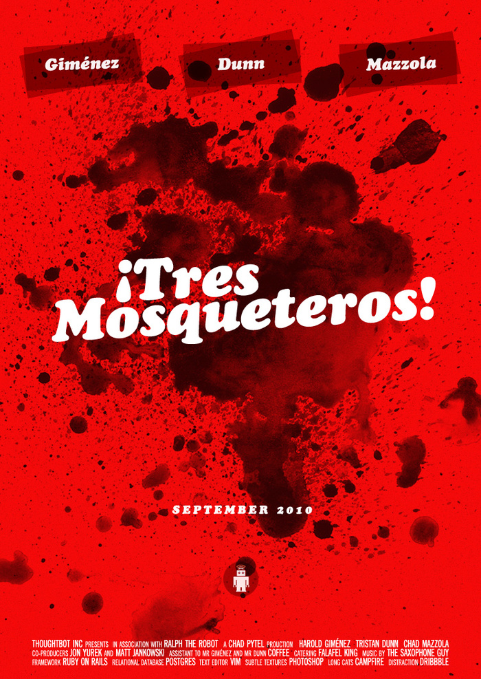 ¡Tres Mosqueteros! mock movie poster