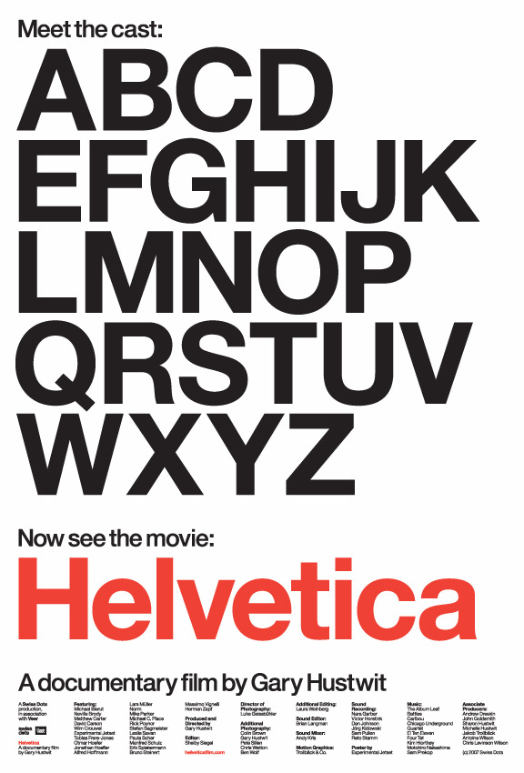 Posters for the Film Helvetica Fonts In Use