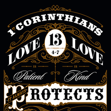 1st Corinthians 13:4–7 art print