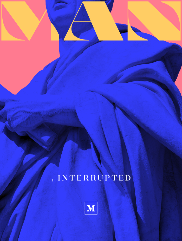 Man, Interrupted is a collection of stories on the meaning of masculinity today. Louissaint combined caps from  (Julien Priez, 2014) and  (Klim, 2013).