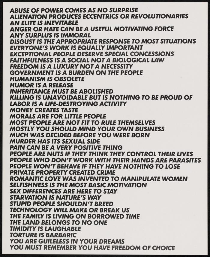 Truisms by Jenny Holzer