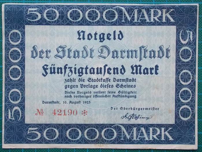 Stadt Darmstadt Notgeld 1