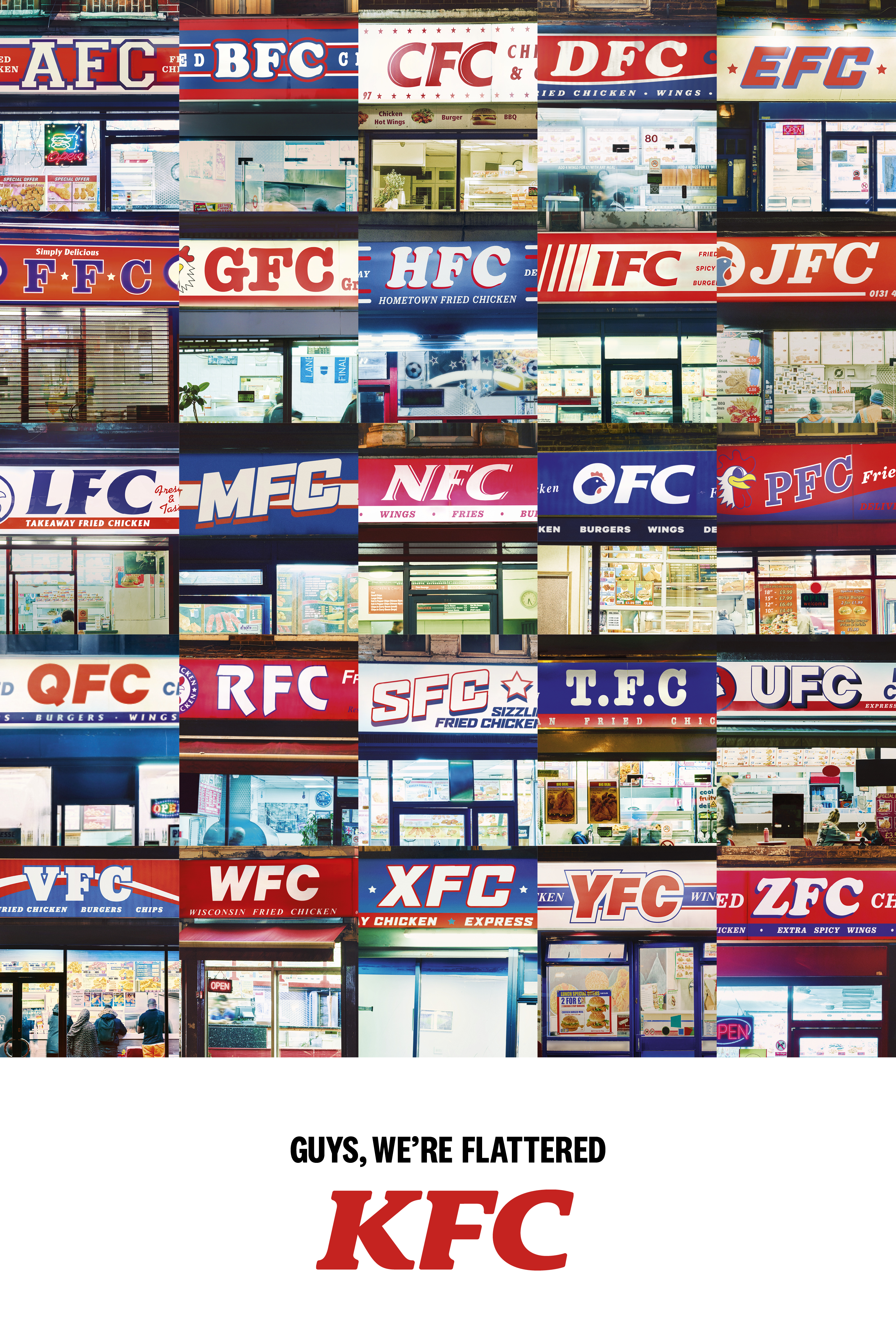 Kfc Afc Zfc Outdoor Ad Campaign Fonts In Use