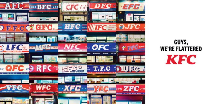 Download KFC: AFC-ZFC outdoor ad campaign - Fonts In Use