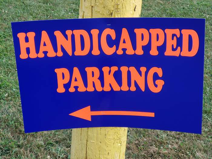 Cooper Black is also used on a handicapped parking sign.