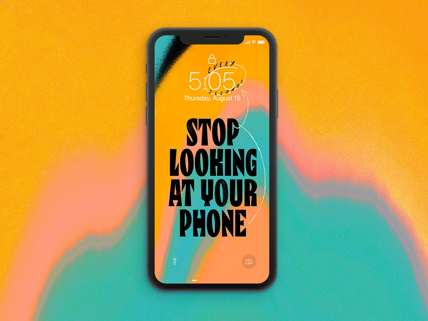 Stop Looking At Your Phone Wallpaper Fonts In Use