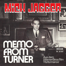 Mick Jagger – “Memo From Turner” singe cover