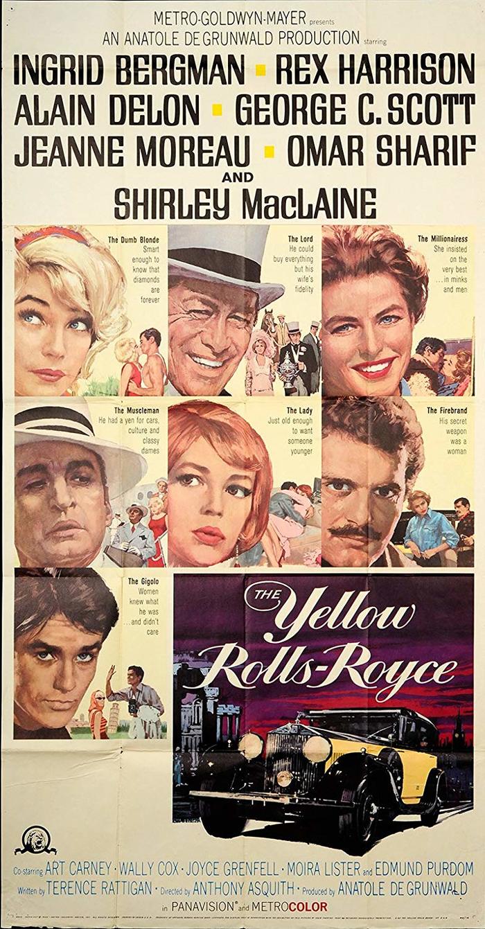 The Yellow RollsRoyce (1964) movie posters Fonts In Use