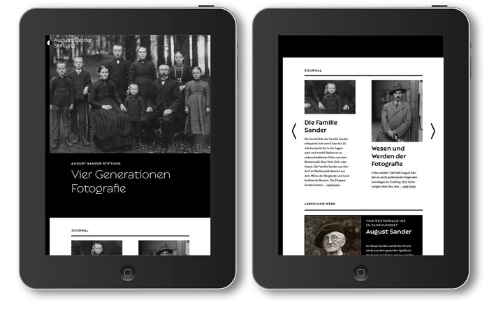 August Sander Stiftung website 3