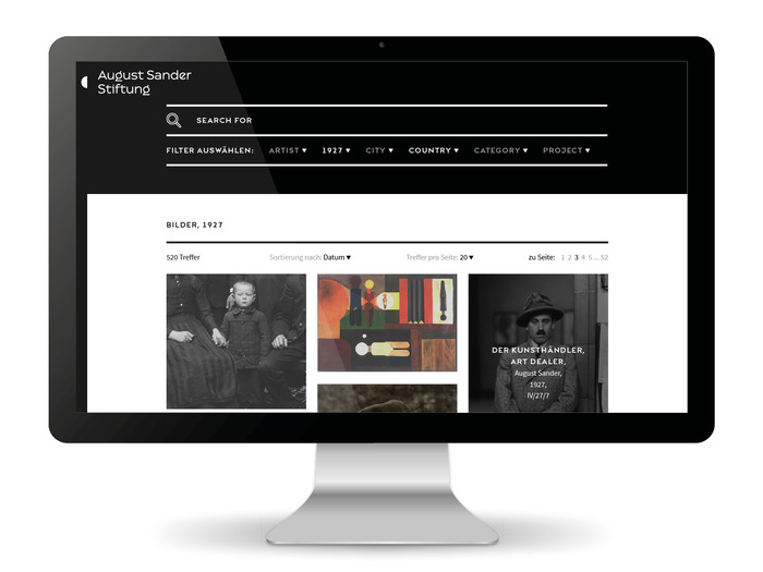 August Sander Stiftung website 6