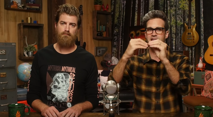 The shirt in action, from a recent episode of Good Mythical Morning.