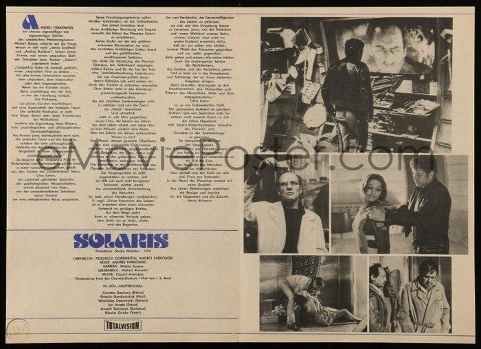 Solaris (1972) program booklet, Progress Film-Verleih 3