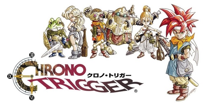 Wordmark of Chrono Trigger, a Super Nintendo game released by Square (currently Square Enix) in 1995.