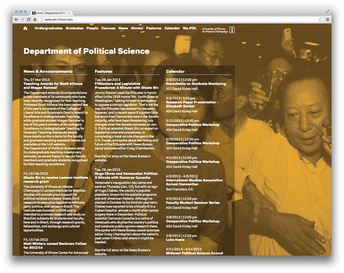 University of Illinois Department of Political Science Website 1