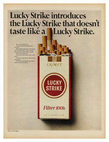 Lucky Strike Filter 100’s ad