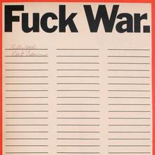 “Fuck War.” poster