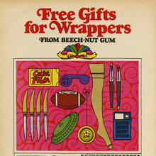 “Free Gifts for Wrappers” ad for Beech-Nut Gum