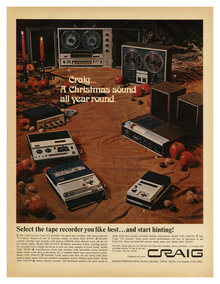 “A Christmas sound all year round” ad by Craig Tape Recorders