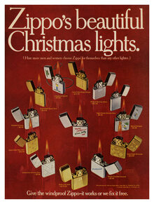 “Zippo’s beautiful Christmas lights” ad