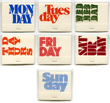 Weekday matchbooks