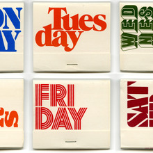 Weekday matchbooks