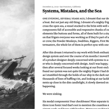 Systems, Mistakes, and the Sea