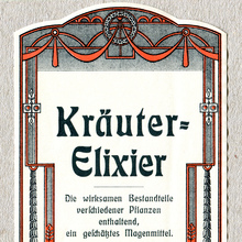 Pharmacy labels by Fr.<span class="nbsp"> Melsbach, Sobernheim</span>