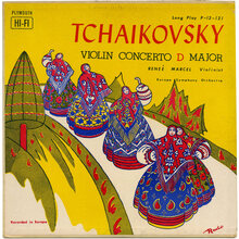 Renée Marcel – <cite>Tchaikovsky’s Violin Concerto D Major</cite> album art